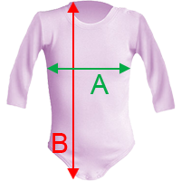 Body dzieciece z długim rękawem F54 rozmiary